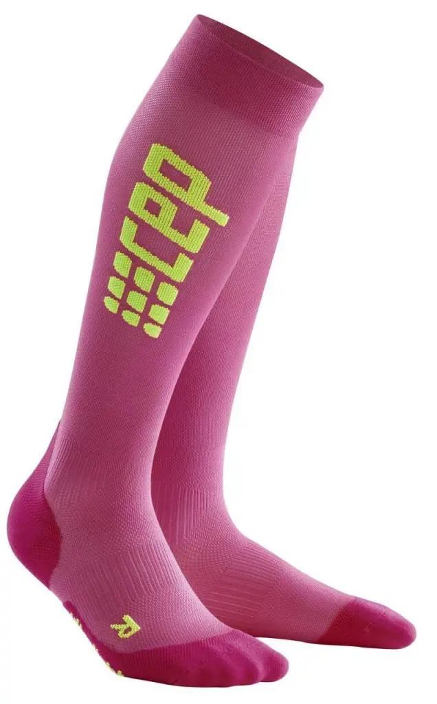 Cep Pro+ Run Ultralight Sock Electric Pink/Green Woman 1