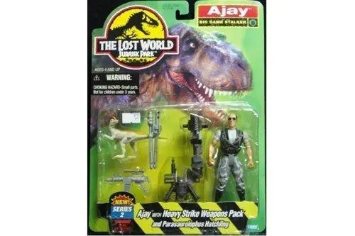Kenner 71168 侏羅紀公園 迷失世界 亞賈·席德胡 哈維·傑森 The Lost World Jurassic Park Big Game Stalker Site B Series 2 Evil Hunters Ajay Sidhu With Heavy Strike Weapons Pack And Parasaurolophus Hatchling Harvey Jason (Buy-Spk) 1