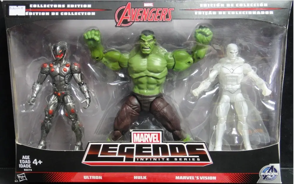 孩之寶 復仇者聯盟 奧創 變形俠醫 布魯斯班納 幻視 Hasbro Marvel Legends Infinite Series Avengers Initiative Collectors Edition Ultron Hulk Marvel's Vision 33620 (Piu/Kw217h-99) 1