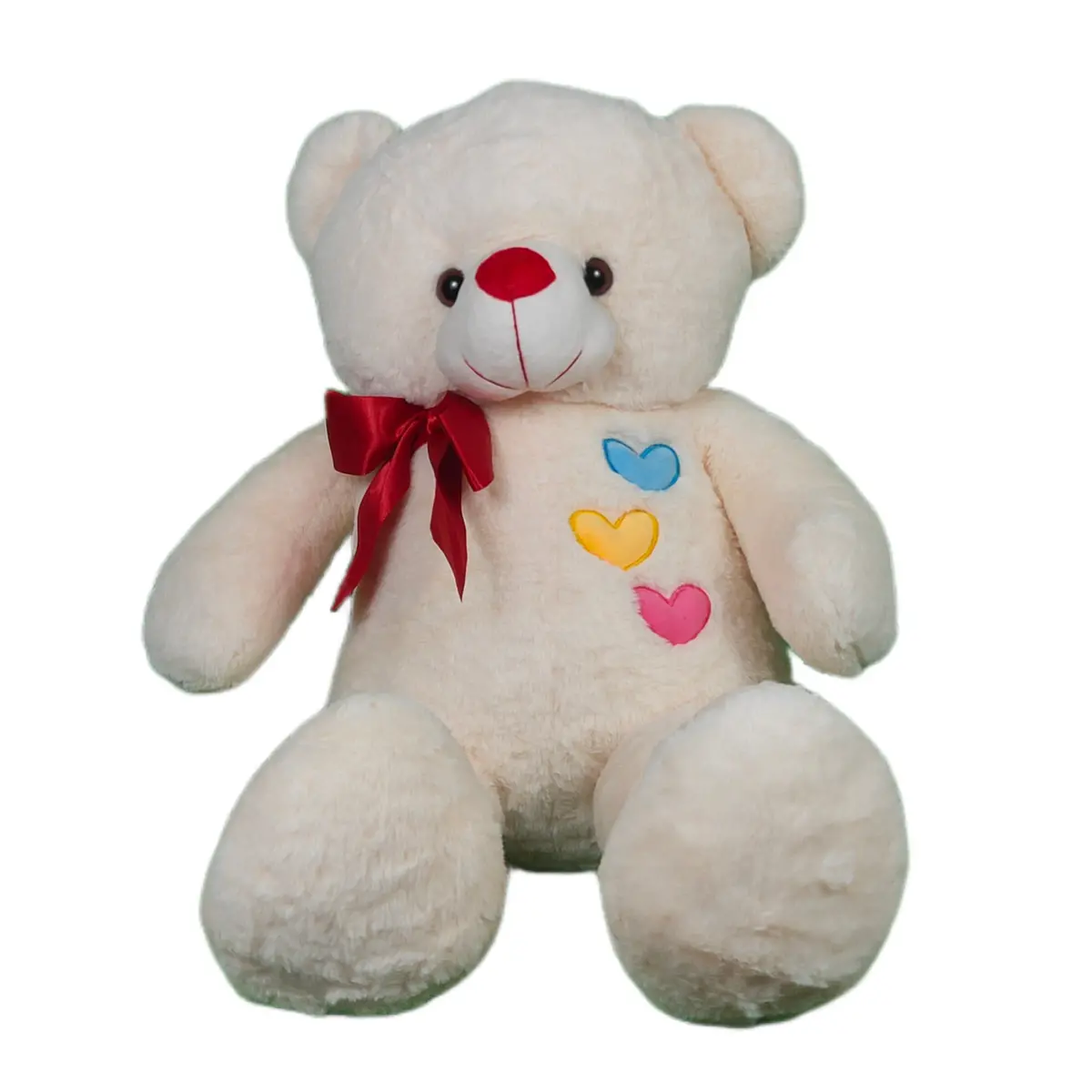 Play Hour Teddy Bear Plush Soft Toy For Ages 3 Years And Up - White, 90Cm 1