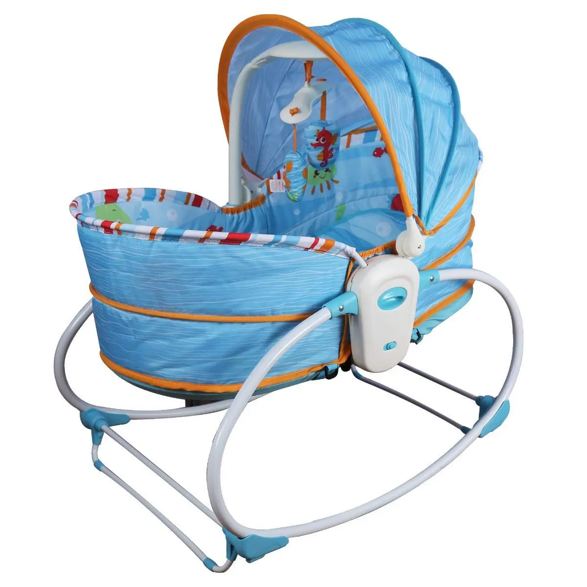 Mastela 5 In 1 Rocker & Bassinet Aqua - For Ages 0-4 Years 1