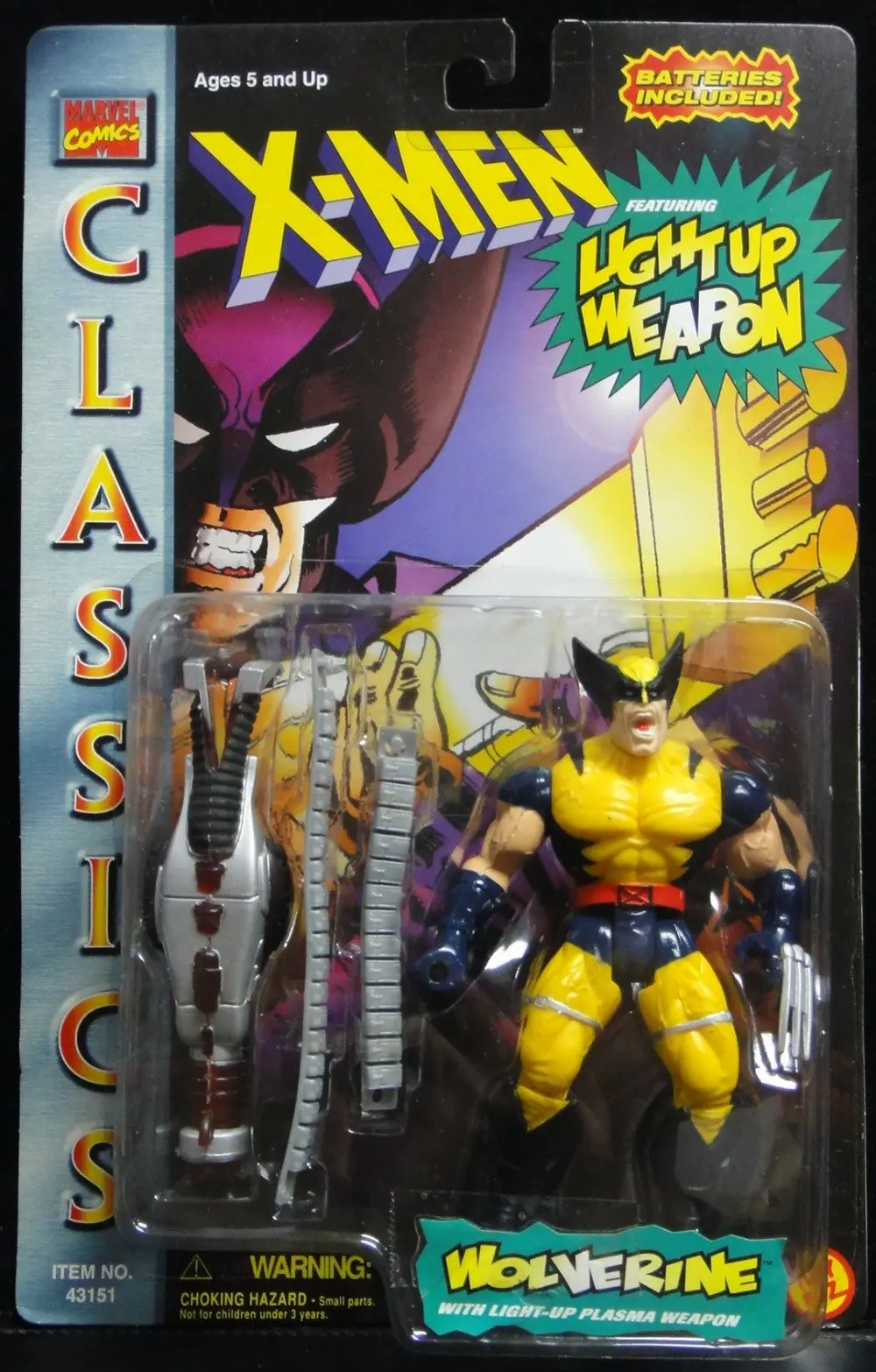 Toy 狼人 Biz Marvel X-Men Wolverine With Light-Up Plasma Weapon Action Figure (Buy-43151-Spk-倉) 1