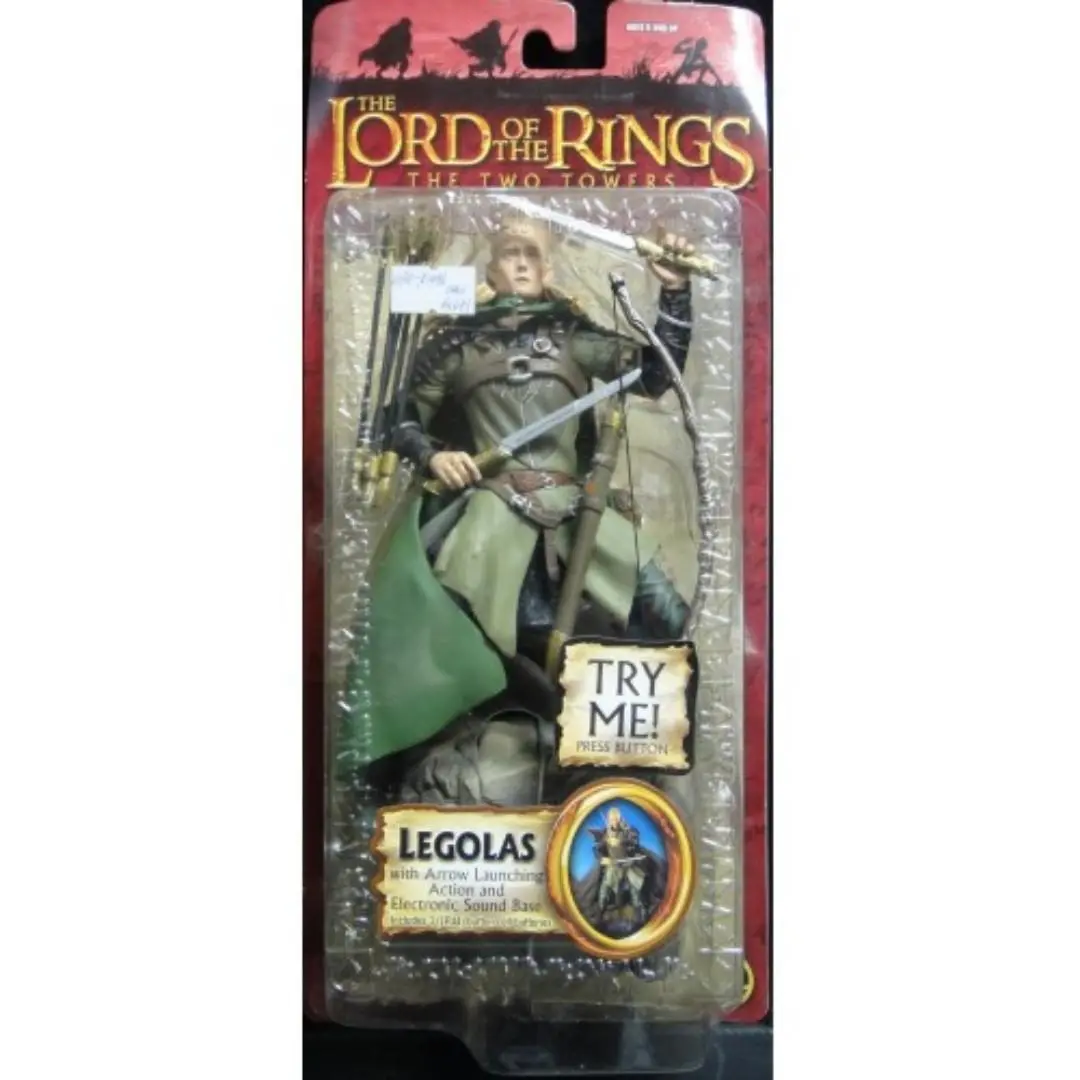 Toy Biz 81496 魔戒二部曲 雙城奇謀 勒苟拉斯 奧蘭度布林 The Lord Of The Rings The Two Towers Legolas With Arrow Launching Action And Electronic Sound Base Orlando Bloom (Lotr) 1140163371 1