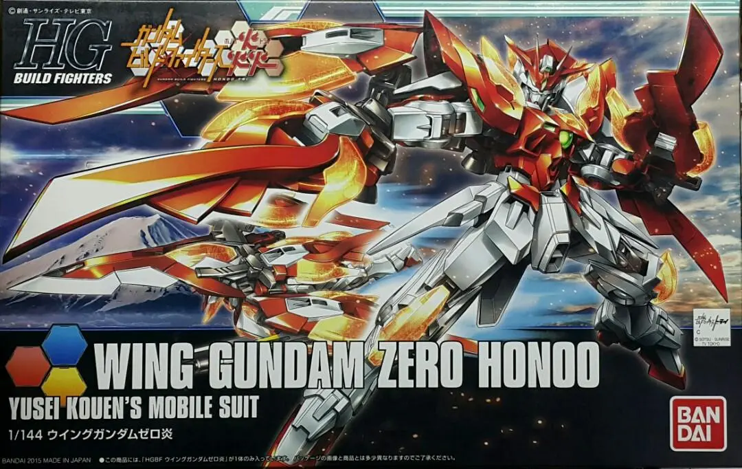 Bandai 95703 高達創戰者 飛翼高達零式炎 拼裝模型 Gundam Build Fighters Hg Build Fighters 033 Wing Gundam Zero Honoo Yusei Kouen's Mobile Suit Model Kit (Epc-2342-25 存) 1