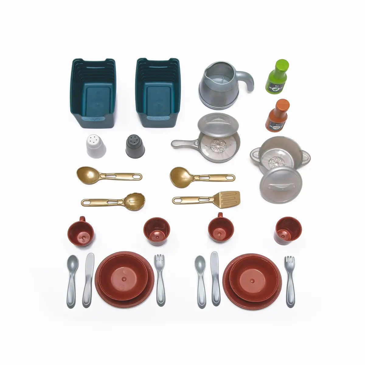 Step2 Classic Chic Play Kitchen Playset With Accessories & Stool For Toddlers 2
