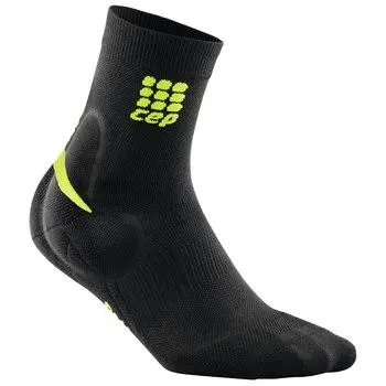 Cep Ortho Ankle Support Short Sock Black/Green Woman 1