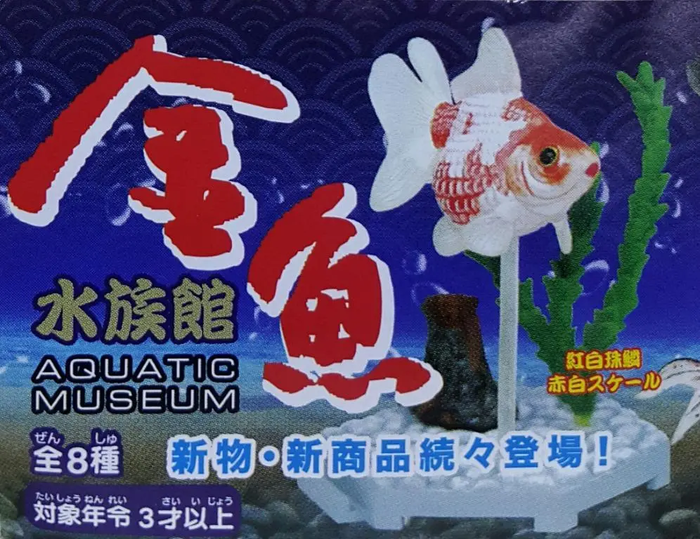 Aquatic Museum 金魚水族館 紅白珠鱗 包金碟尾龍精 紅帽(鶴頂紅) 紅白蘭壽 紅獅 朱文金 紅水泡魚 紅白朝天眼 扭蛋套裝 (Buy-Cw) 1