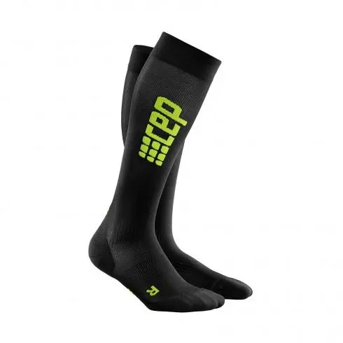 Cep Pro+ Run Ultralight Sock Black/Green Woman 1
