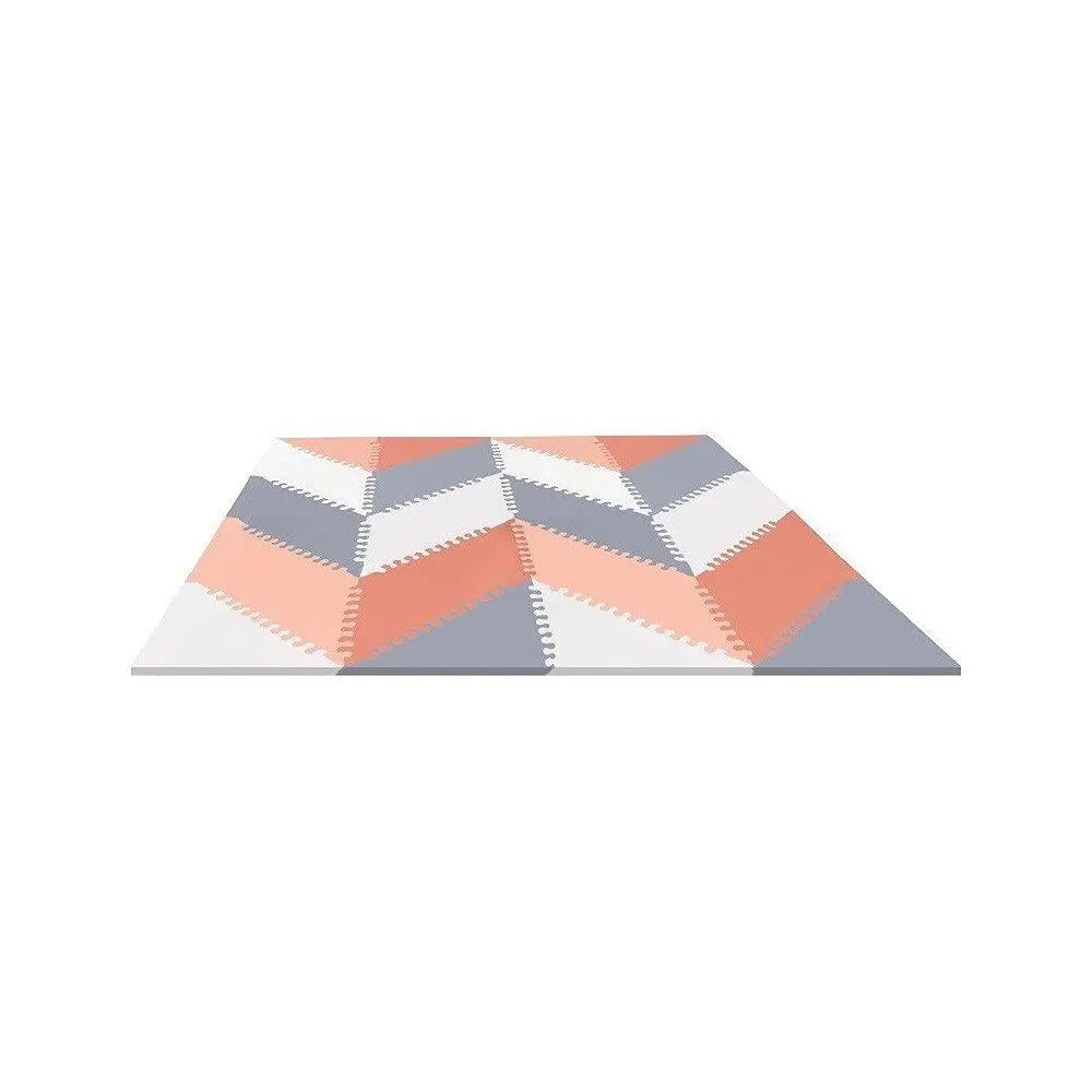 Skip Hop Playspot Geo Playgym & Mats Grey-Peach - Playmats For Ages 0-2 Years 1