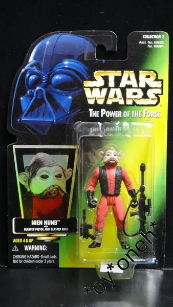 Kenner 星球大戰 Star Wars Power Of The Force Nien Nunb With Blaster Pistol Adn Blaster Rifle (Wkg-69694)  1139900401 1