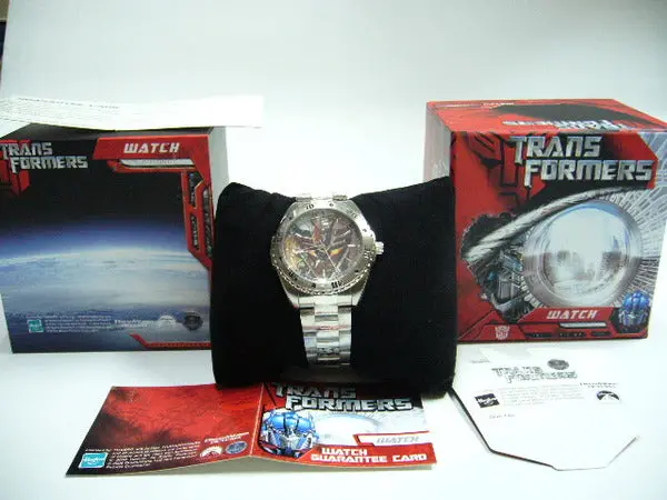 Hasbro 孩之寶 變形金剛 電影版 狂派標誌 鋼帶手錶 G款 Transformers Watch Type G Decepticon Logo (Piu/Ry7-60) B29391578 1