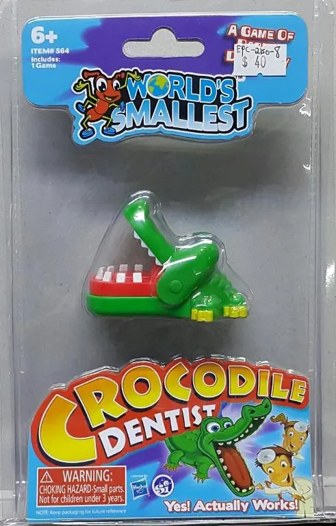 Hasbro 00756 經典迷你玩具系列 鱷魚牙醫 A Game Of Daring Dentistry World's Smallest Crocodile Dentist (Epc-2150-8) 存 1