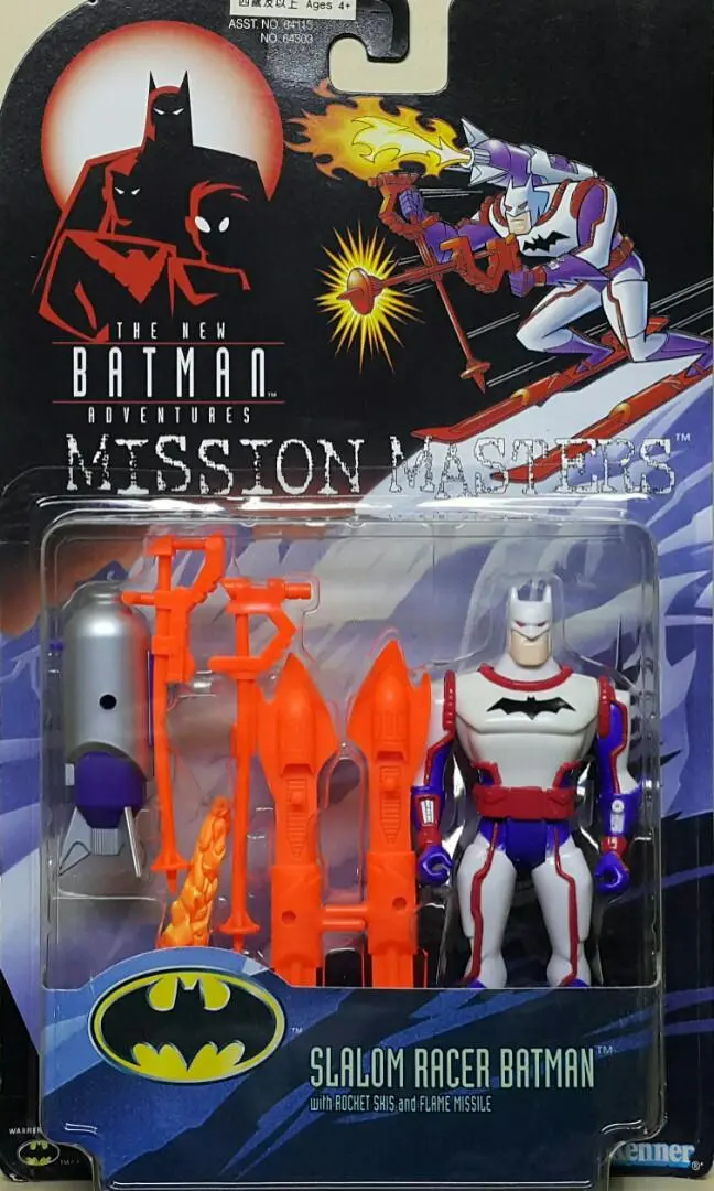 Kenner 64303 蝙蝠俠新冒險 火箭滑雪板 蝙蝠俠 The New Batman Adventures Mission Masters Slalom Racer Batman With Rocket Shis And Flame Missile (Buy-Spk) 存 1