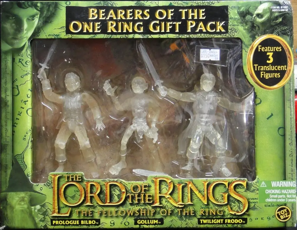 Toy Biz 魔戒首部曲 魔戒現身 比爾博巴金斯 咕嚕 佛羅多巴金斯 The Lord Of The Rings The Fellowship Of The Ring Bearers Of The One Ring Gift Pack Prologue Bilbo Gollum Twilight Frodo (Lotr-81462) B21570054 1