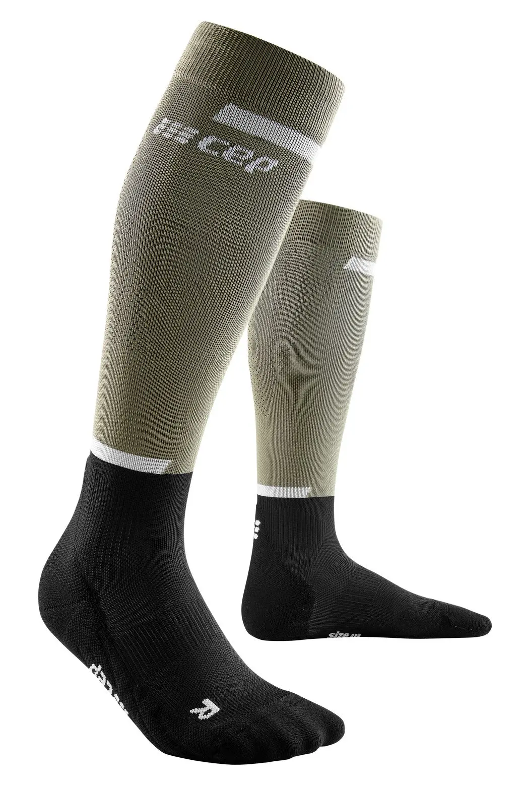 Cep Run Sock Tall 4.0 Olive/Black Men 1