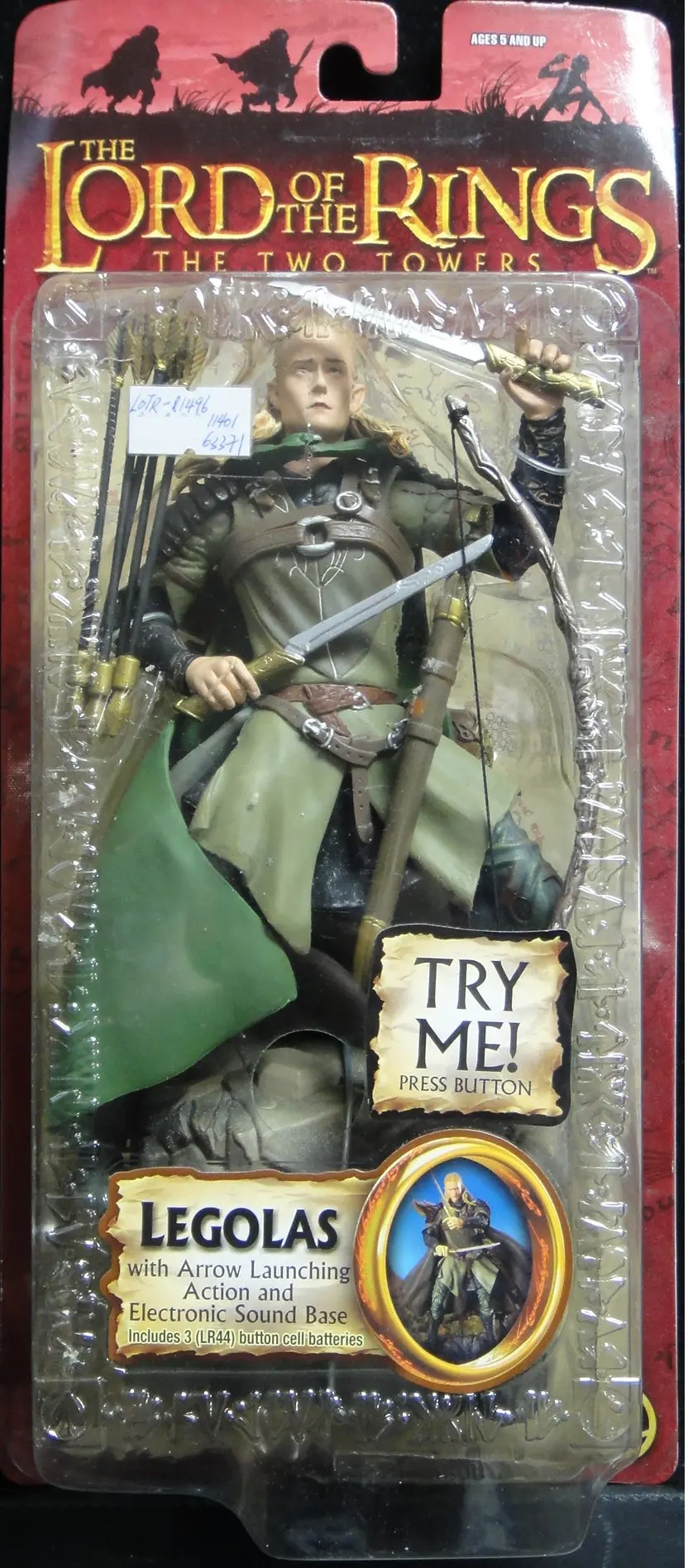 Toy Biz 魔戒二部曲 雙城奇謀 勒苟拉斯 奧蘭度布林 The Lord Of The Rings The Two Towers Legolas With Arrow Launching Action And Electronic Sound Base Orlando Bloom (Lotr-81496) 1140163371 1