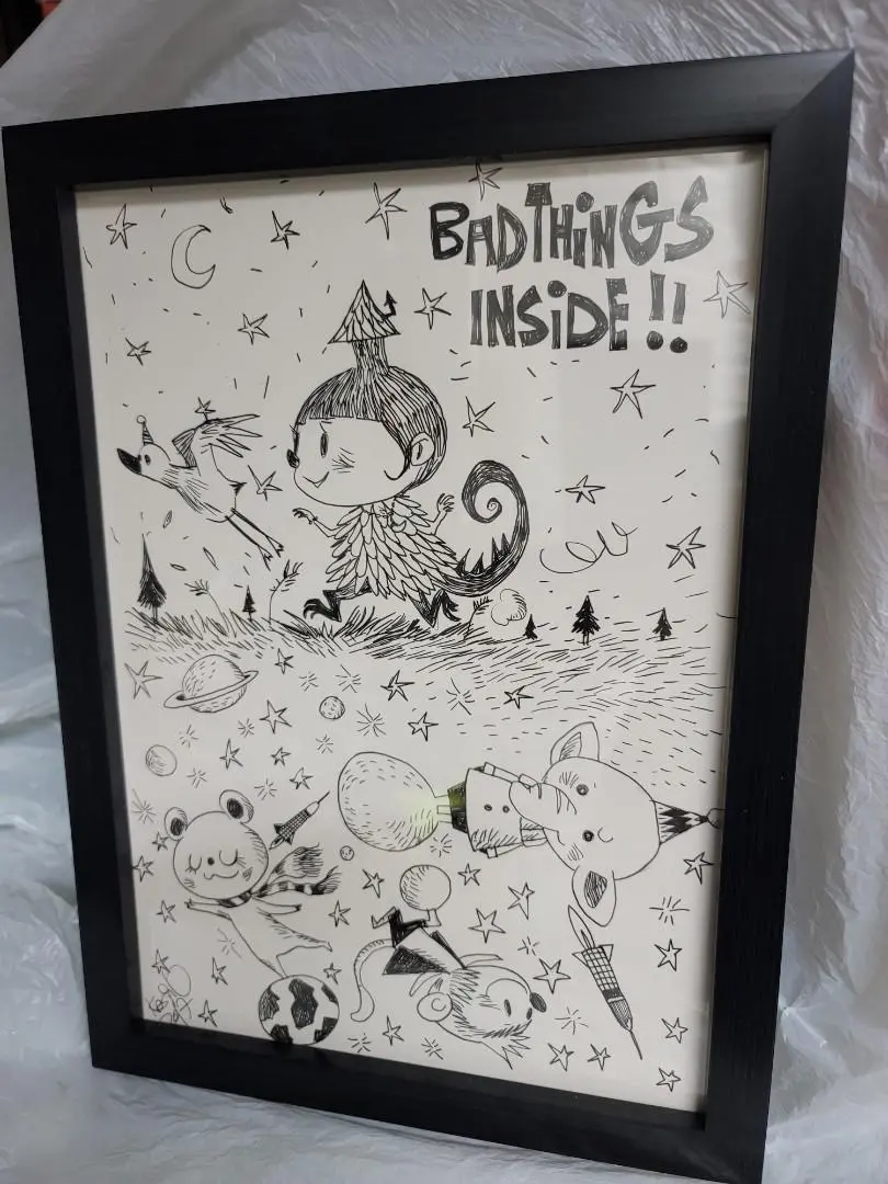 龍家昇原稿 原畫 Bad Things Inside  2017 台灣畫展 潮流玩具展 Kasing Lung 1