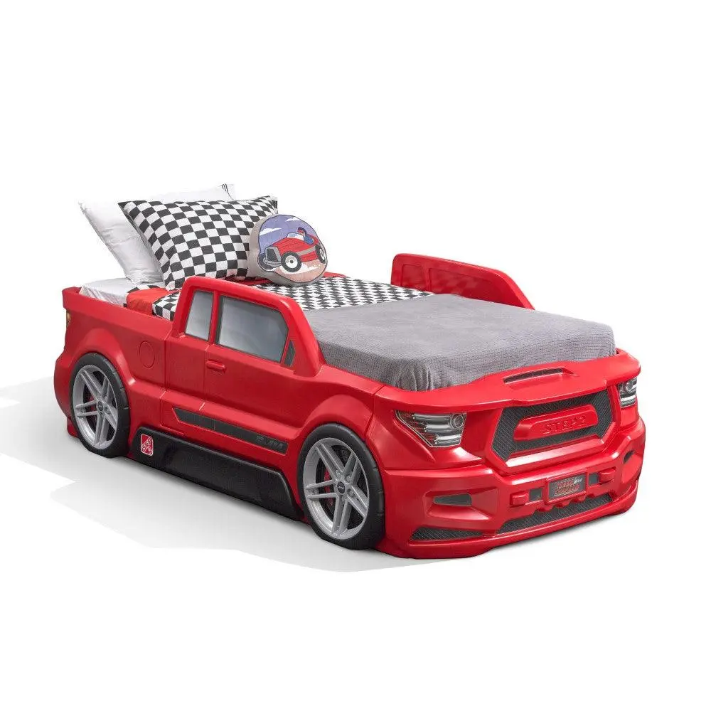 Step2 Turbocharged Twin Truck Bed For Kids, Red 1