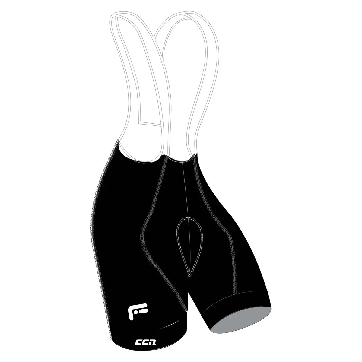 Womens Tour Bib Short Black/White 1
