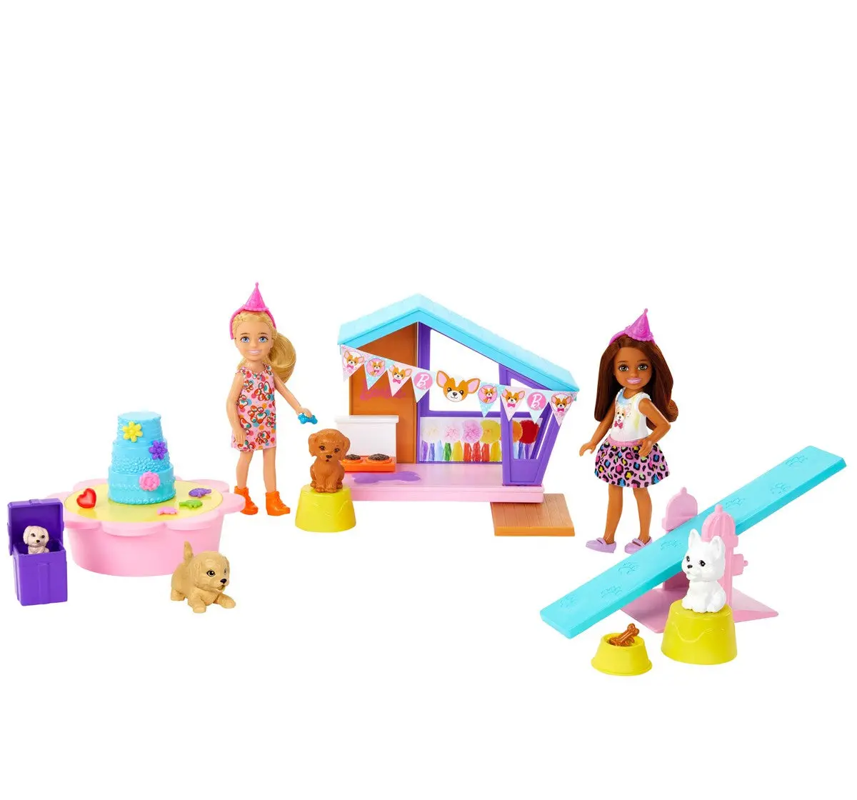 Barbie Celebration Fun Puppy Party Birthday Capsule Doll Playset For Kids Ages 3+ 1