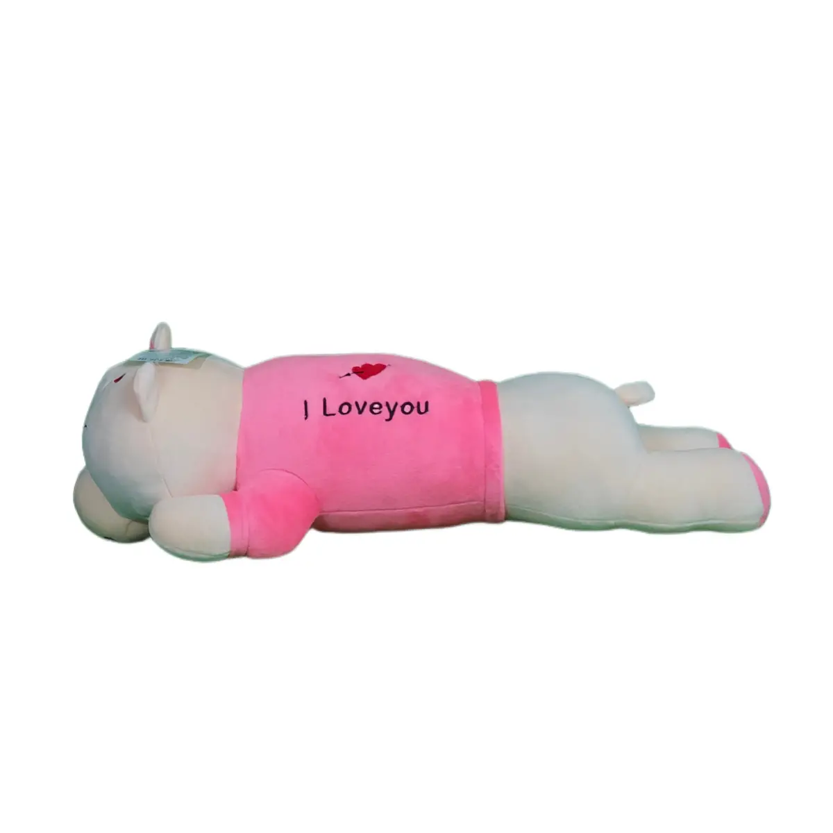 Play Hour Bogo Bear Pillow Plush Soft Toy With I Love You Text For Ages 5 Years And Up - Pink, 60Cm 1