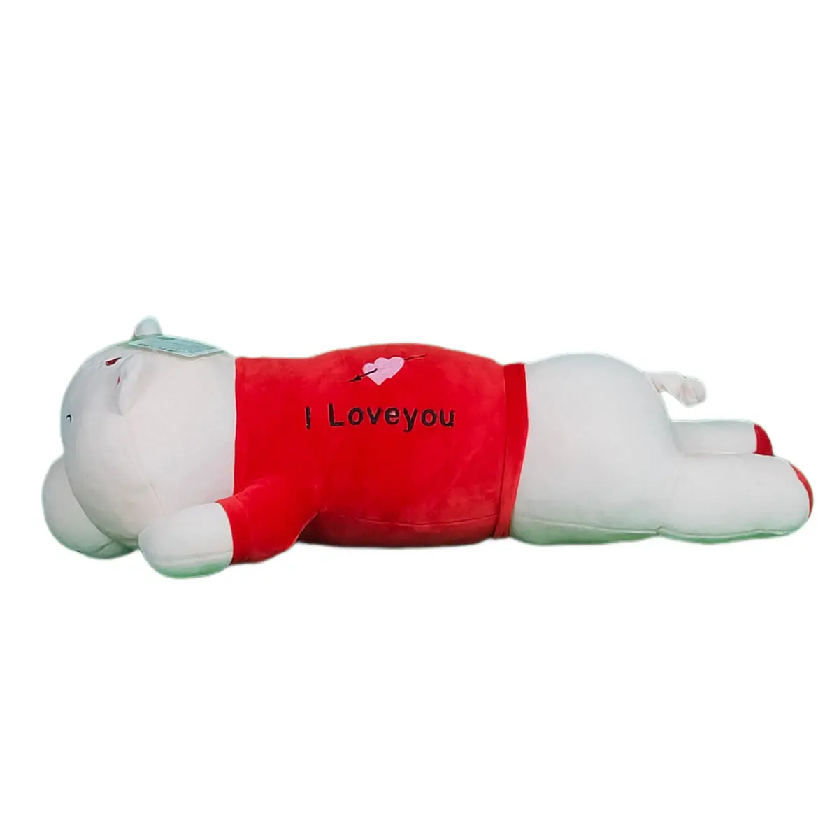 Play Hour Bogo Bear Pillow Plush Soft Toy With I Love You Text For Ages 5 Years And Up - Red, 60Cm 1