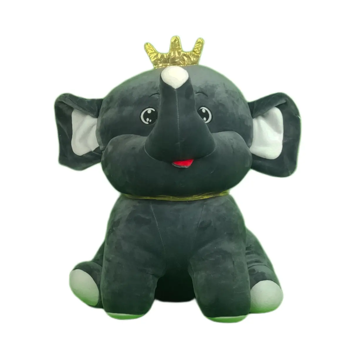 Play Hour Elephant Plush Soft Toy With Crown For Ages 3 Years And Up - 45Cm 1