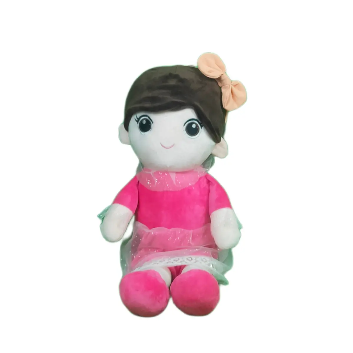 Play Hour Ellie Rag Doll Plush Soft Toy Wearing Pink Frock For Ages 3 Years And Up, 65Cm 1