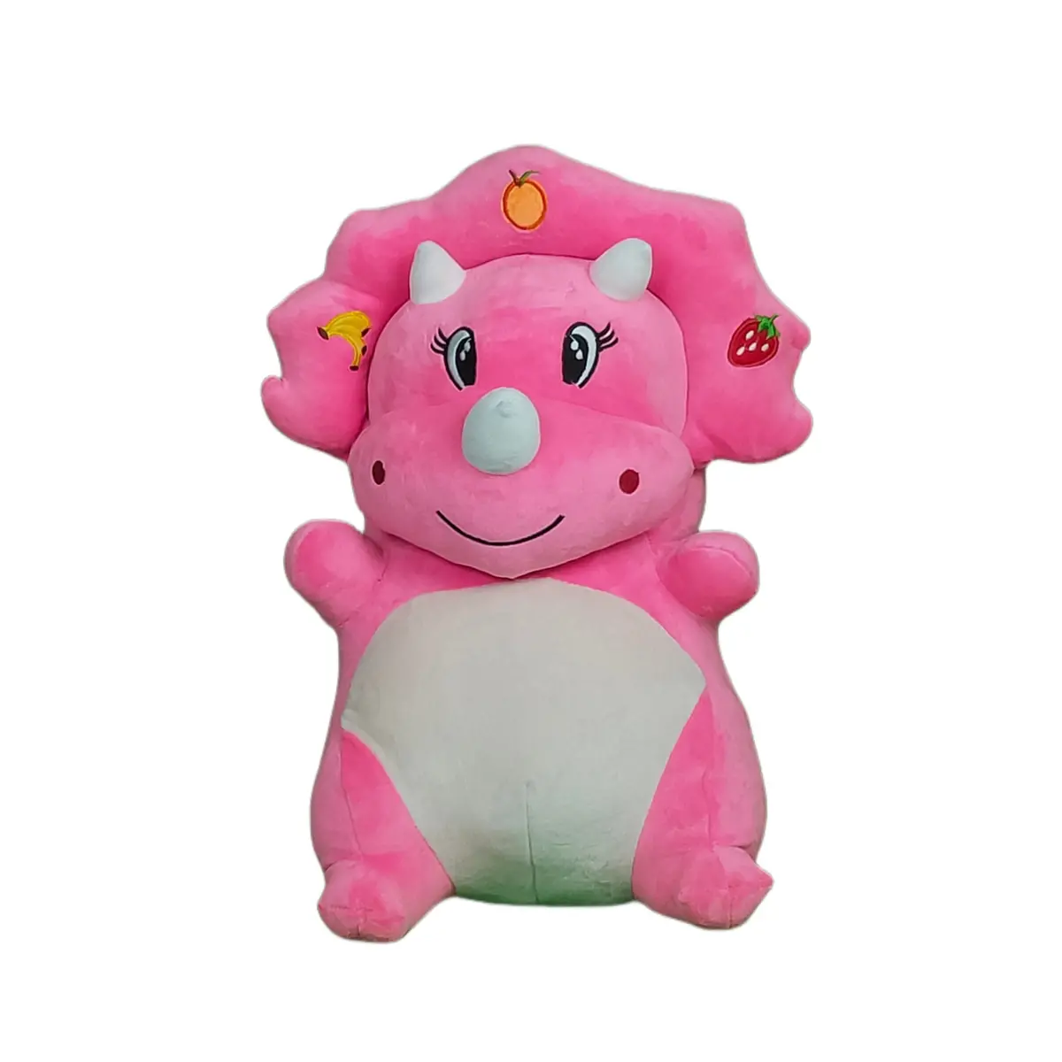 Play Hour Fruit Dragon Plush Soft Toy For Kids Ages 3 Years & Up - Pink, 55Cm 1