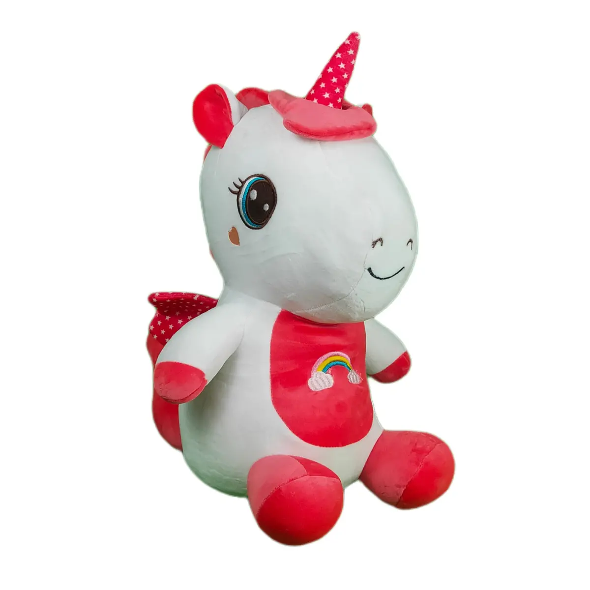 Play Hour Garcie The Unicorn Plush Soft Toy For Ages 3 Years And Up - Red, 45Cm 1
