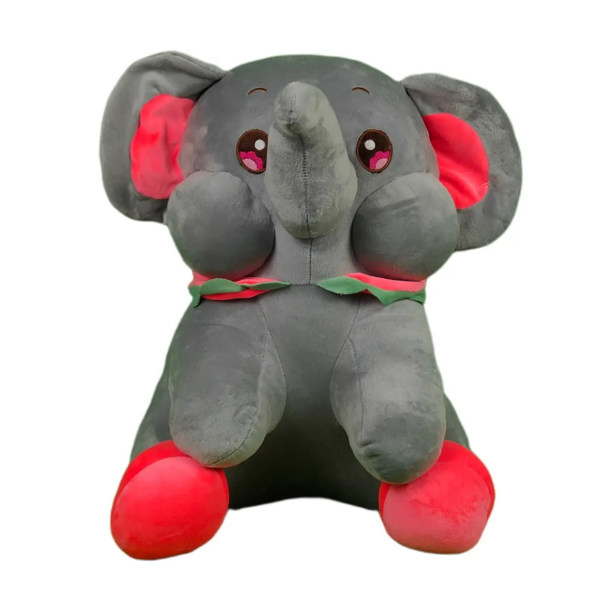 Play Hour Jumbo The Elephant Plush Soft Toy For Ages 3 Years And Up - Grey, 55Cm 1