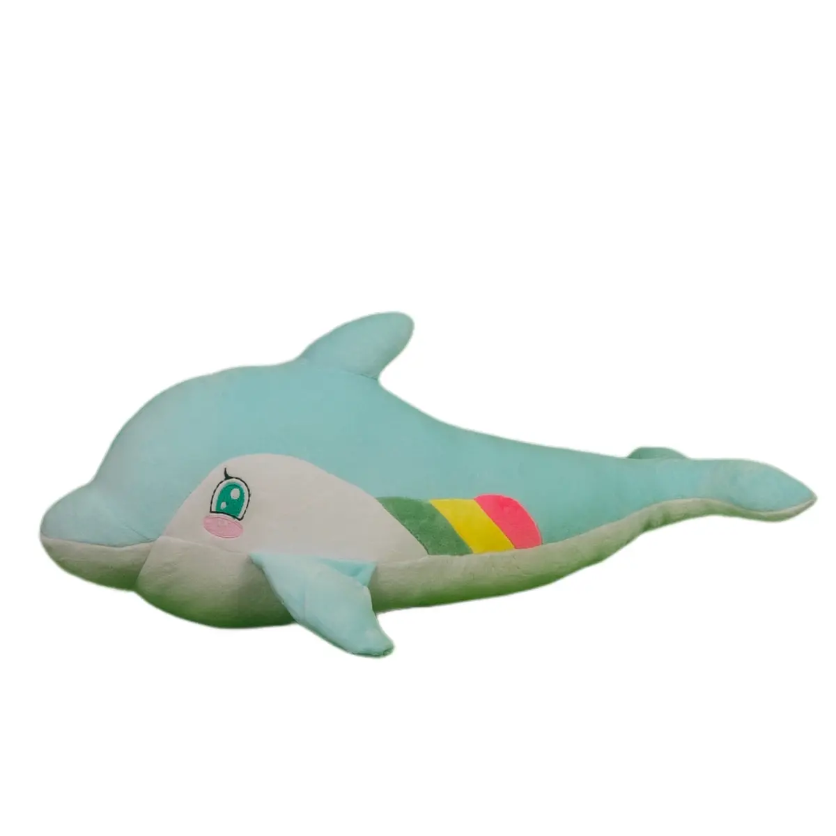 Play Hour Stripley Dolphin Plush Soft Toy For Ages 3 Years And Up - Sky, 60Cm 1