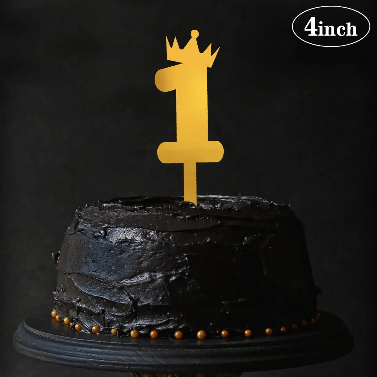 Partycorp Gold Acrylic Number One Digit 4 Inch Cake Topper,1 Piece 1