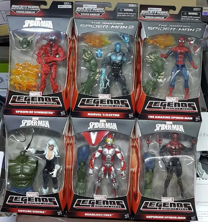Hasbro A6655 漫威傳奇 無限系列 綠魔 電魔 蜘蛛俠  Marvel Legends Infinite Series Build A Figure Collection Green Goblin Marvel Spider-Man Spawn Of Symbiotes Marvel's Electro The Amazing Spider-Man Skyline Sirens Deadliest Foes Superior Spider-Man Set (Piu/Tok5-600S倉1121) 1