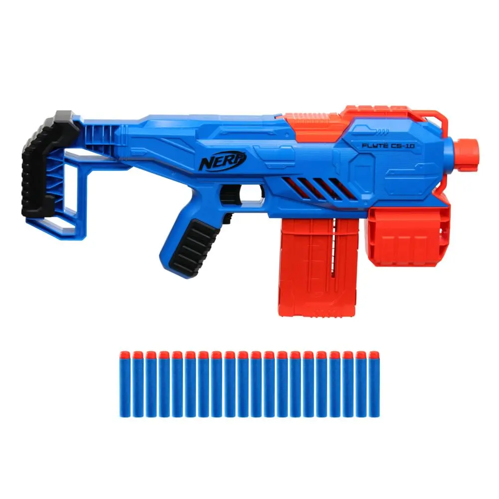Nerf Alpha Strike Flyte Cs-10 Motorised Blaster‚ 10-Dart Clip-Fed Blasting‚ 20 Official Nerf Elite Darts For Kids, Teens, Adults 1