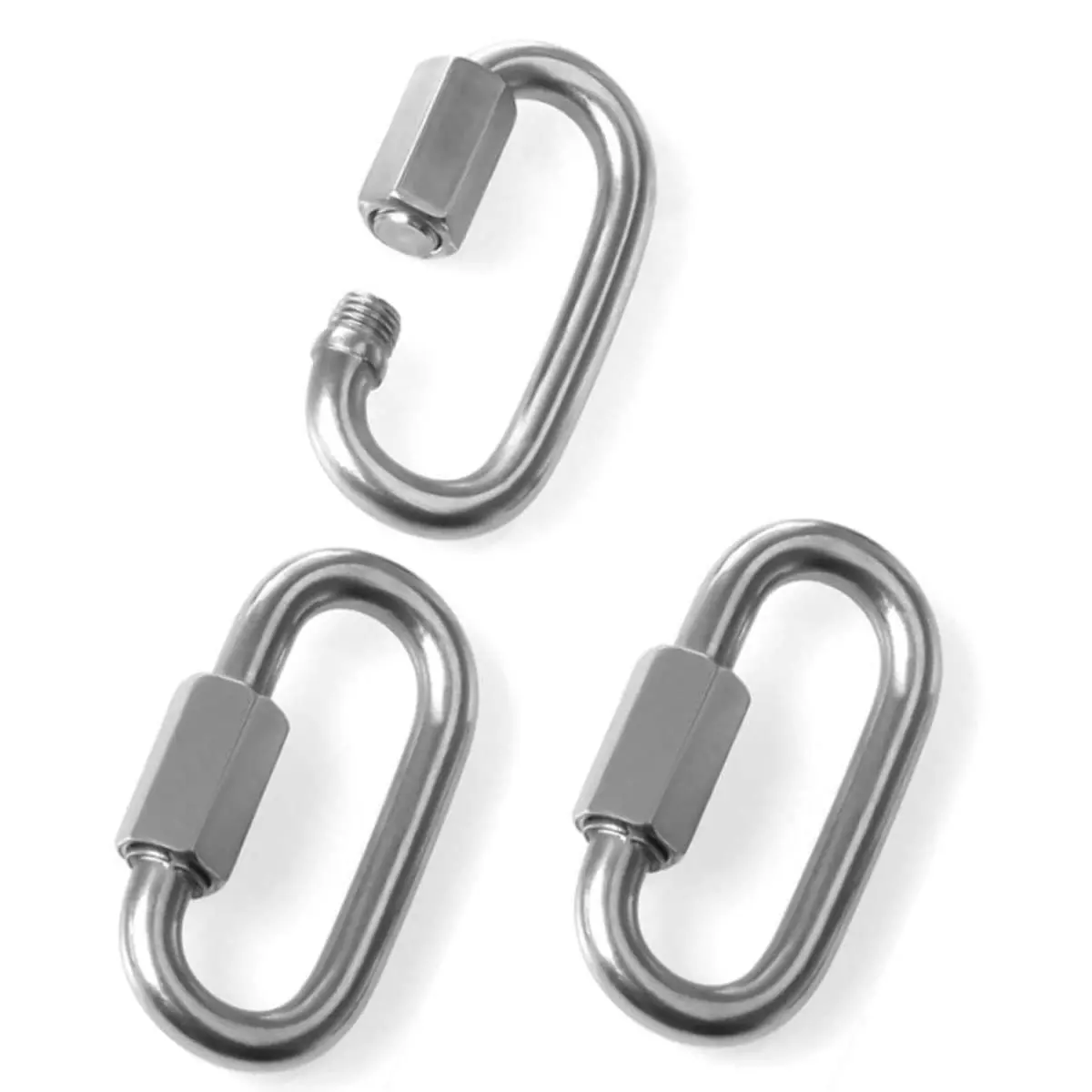 Reznor Oval Shape Stainless Steel Screw Link Snap Hook Carabiner Swing Hook, Pack Of 3 1