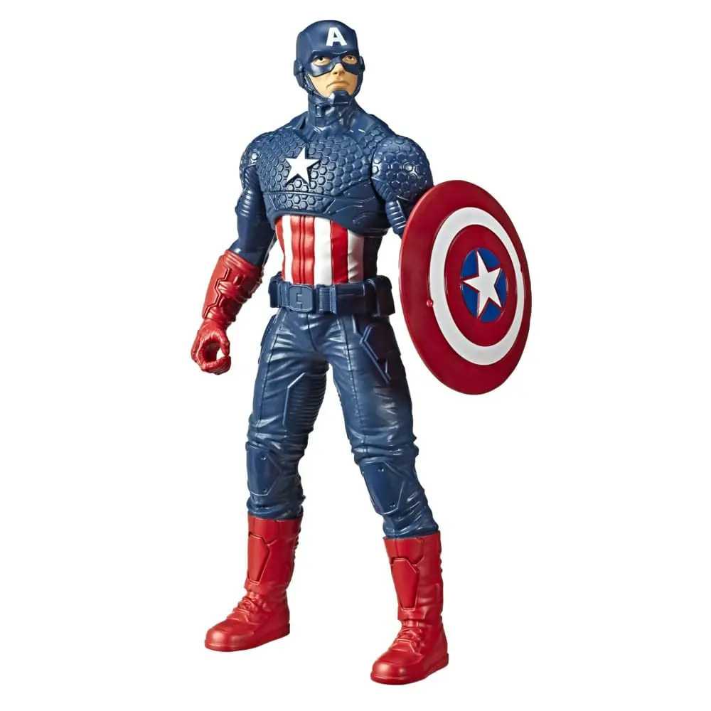 Marvel Avengers Captain America 9.5-Inch Scale Action Figure Toy, Comics-Inspired Design, For Ages 4 1