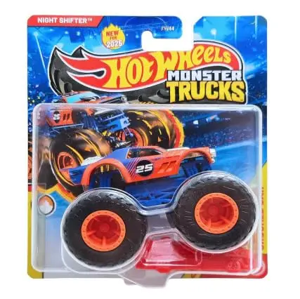 Hot Wheels 1:64 Scale Night Shifter Monster Trucks 2025 Diecast Truck With Crushable Car For Ages 3+ (Jcf09) 1