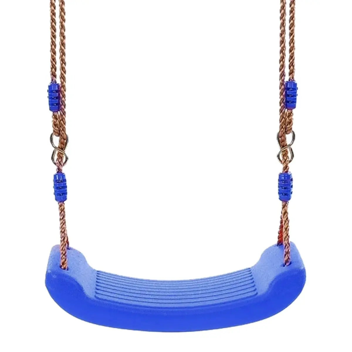 Reznor Plastic Swing Seat With Hight Adjustable Strong Rope Tree Swing For 3-12 Years Kids Children, Blue 1