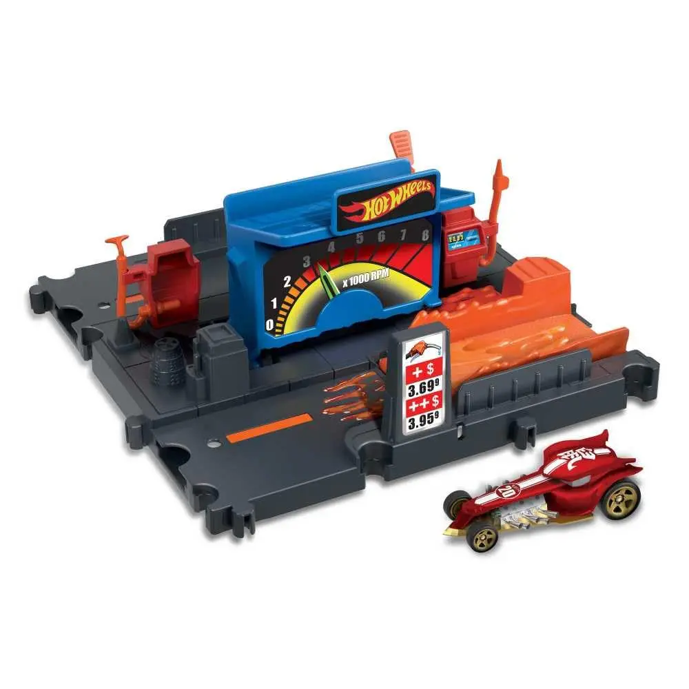 Hot Wheels City Gas Station Playset With 1 Car, Connects To Other Sets, Car-Activated Features 1