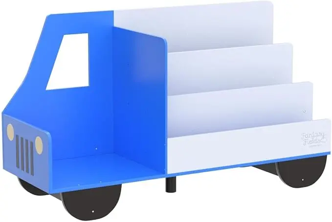 Kiddies Kingdom Truck Wooden Display Bookshelf Organisers For Ages 3 And Above 2