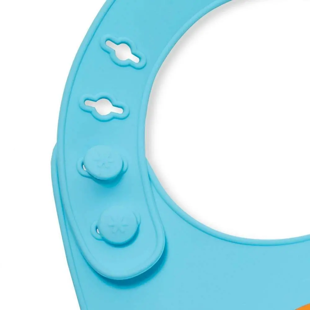 Skip Hop Zoo Fold & Go Silicone Bib Dog - Feeding Accessory For Ages 1-3 Years 2