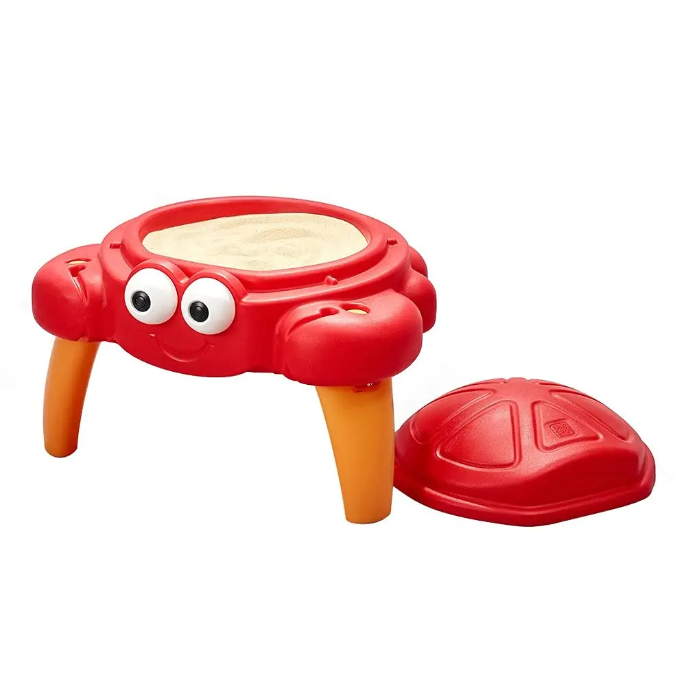 Step2 Crabbie Sand Table For Toddlers - Durable Outdoor Kids Activity Game Sandbox Toys With Lid And Accessory Set 1