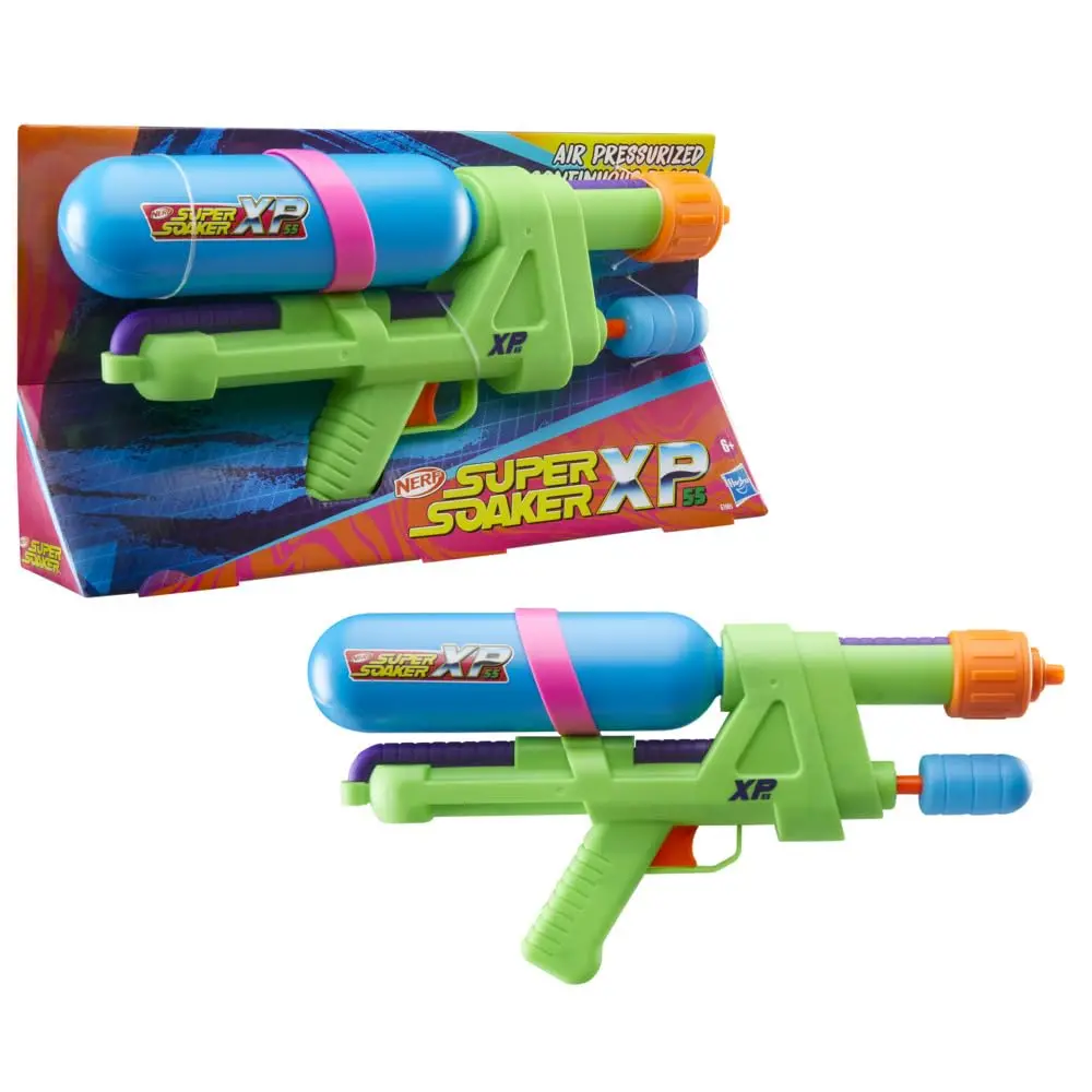 Nerf Super Soaker Xp55 Water Blaster, Air Pressurized System, 17.5 Fluid Ounce Tank, Water Toys - Pichkari For Outdoor Water Games, Branded Toy Pichkari For Holi Festival, Kids 6+ 1
