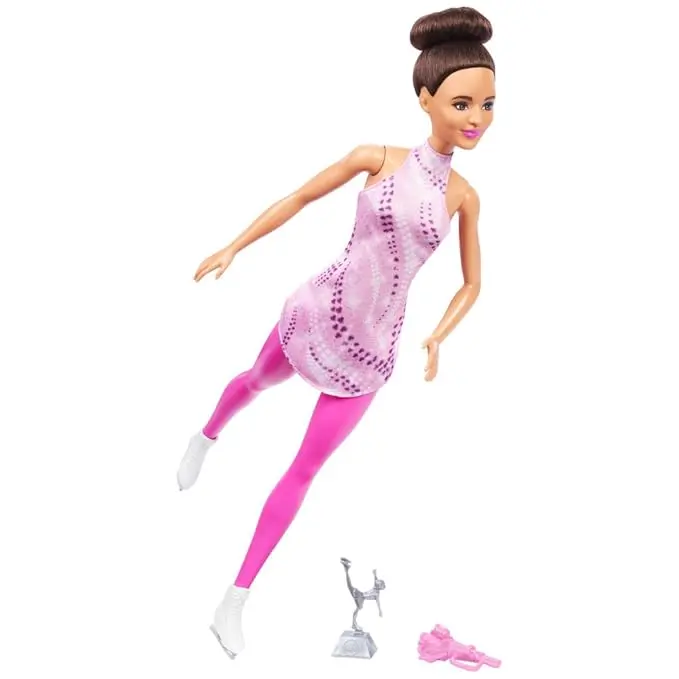 Barbie Careers Skate Brunette Doll With Pink Skate Outfit & Accessories For Kids Ages 3+ 1