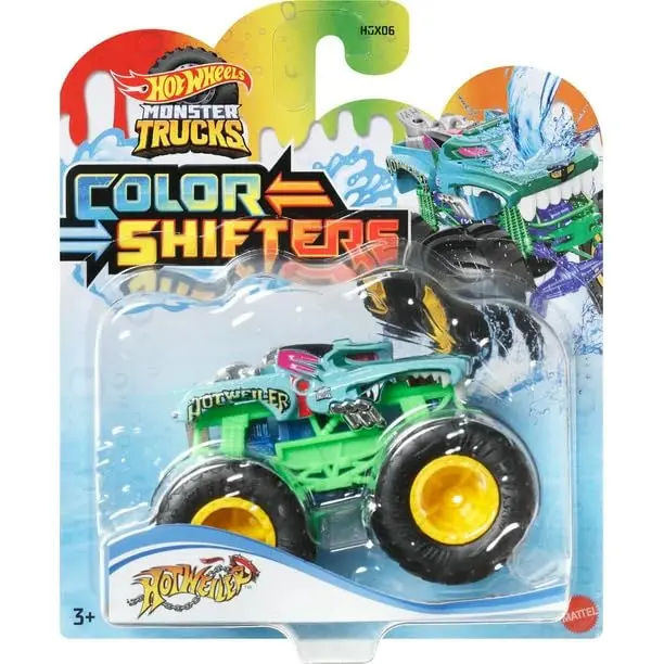 Hot Wheels Color Shifters 1:64 Scale Hot Weiler Monster Truck For Ages 3+ (Hmh36) 1