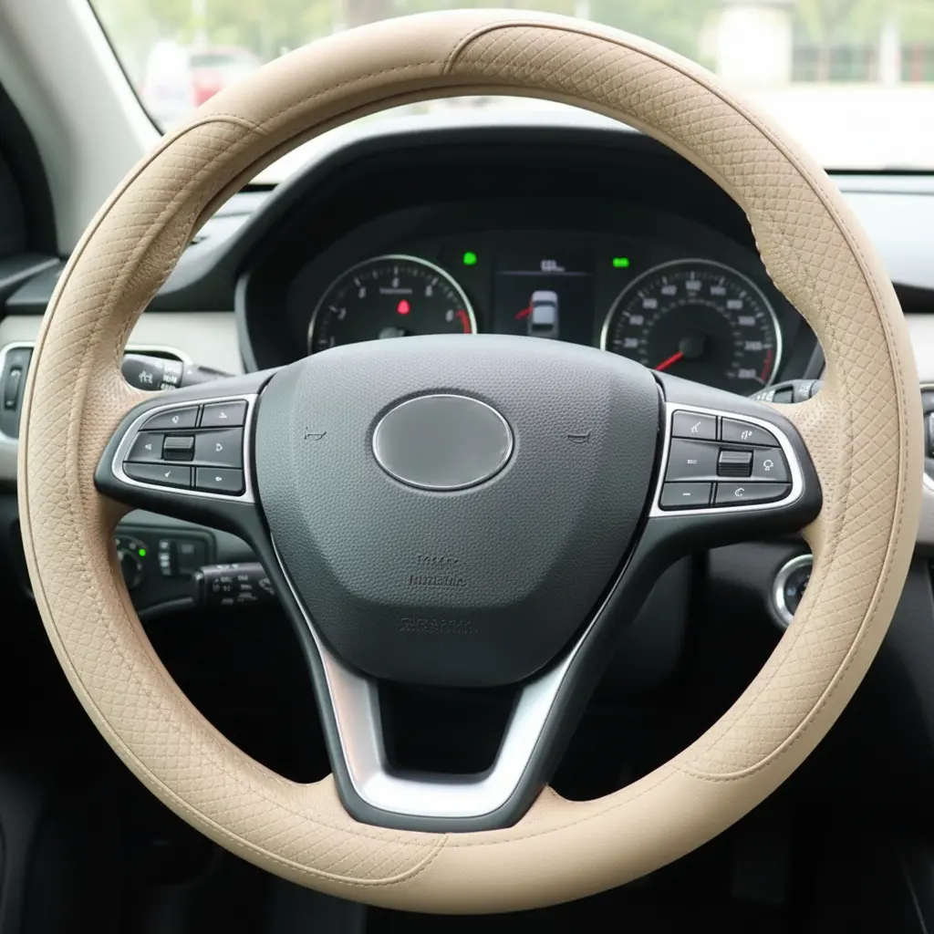 Pu Leather Steering Wheel Cover L002 (Large) 1