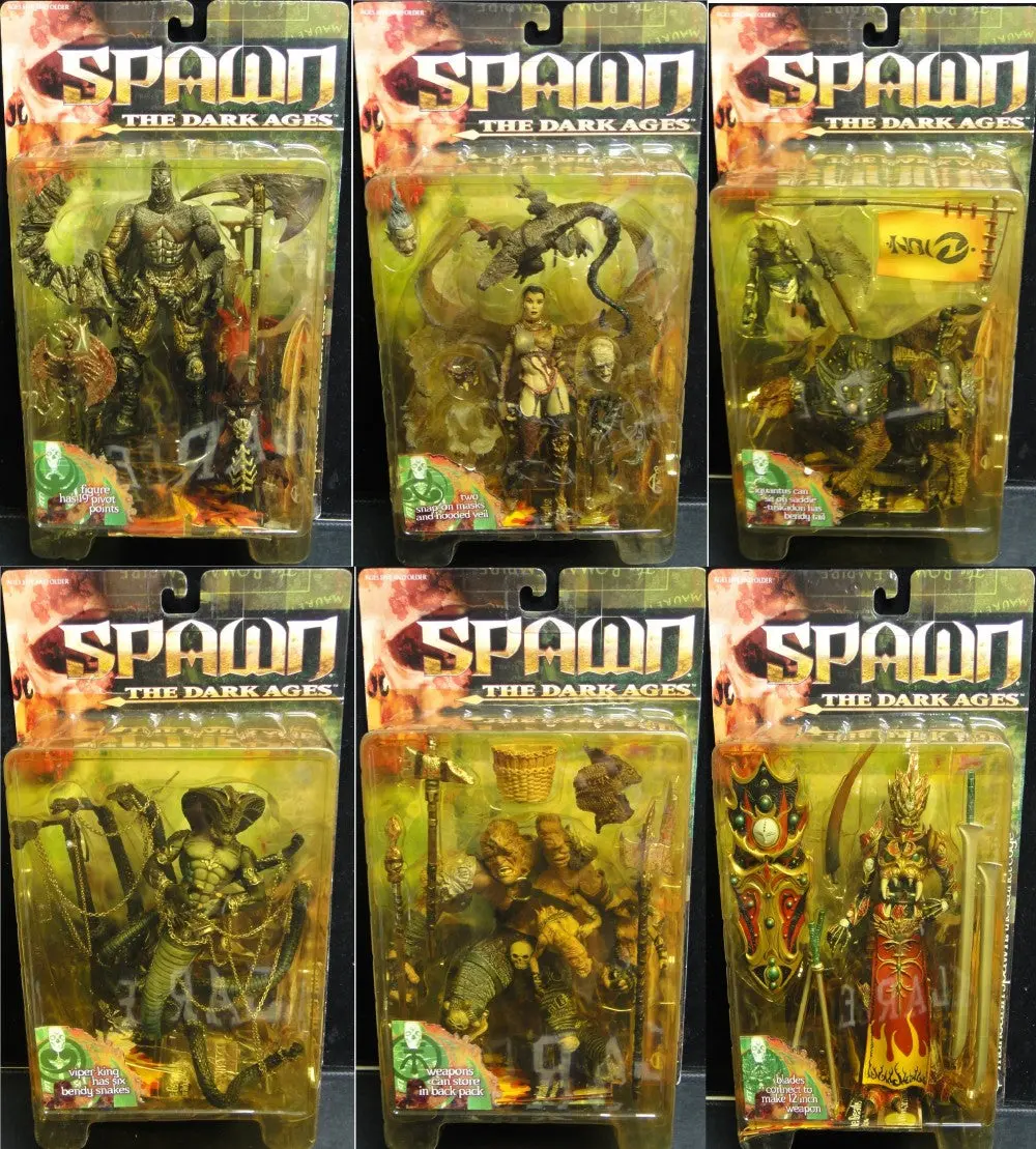 麥法蘭 再生俠 Mcfarlane Toys Spawn Series 14 The Dark Ages Spawn The Black Heart 11171 The Necromancer 11172 Iguantus And Tuskadon 11173 Viper King 11174 Tormentor 11175 Mandarin Spawn The Scarlet Edge 11176 (Csw) 1