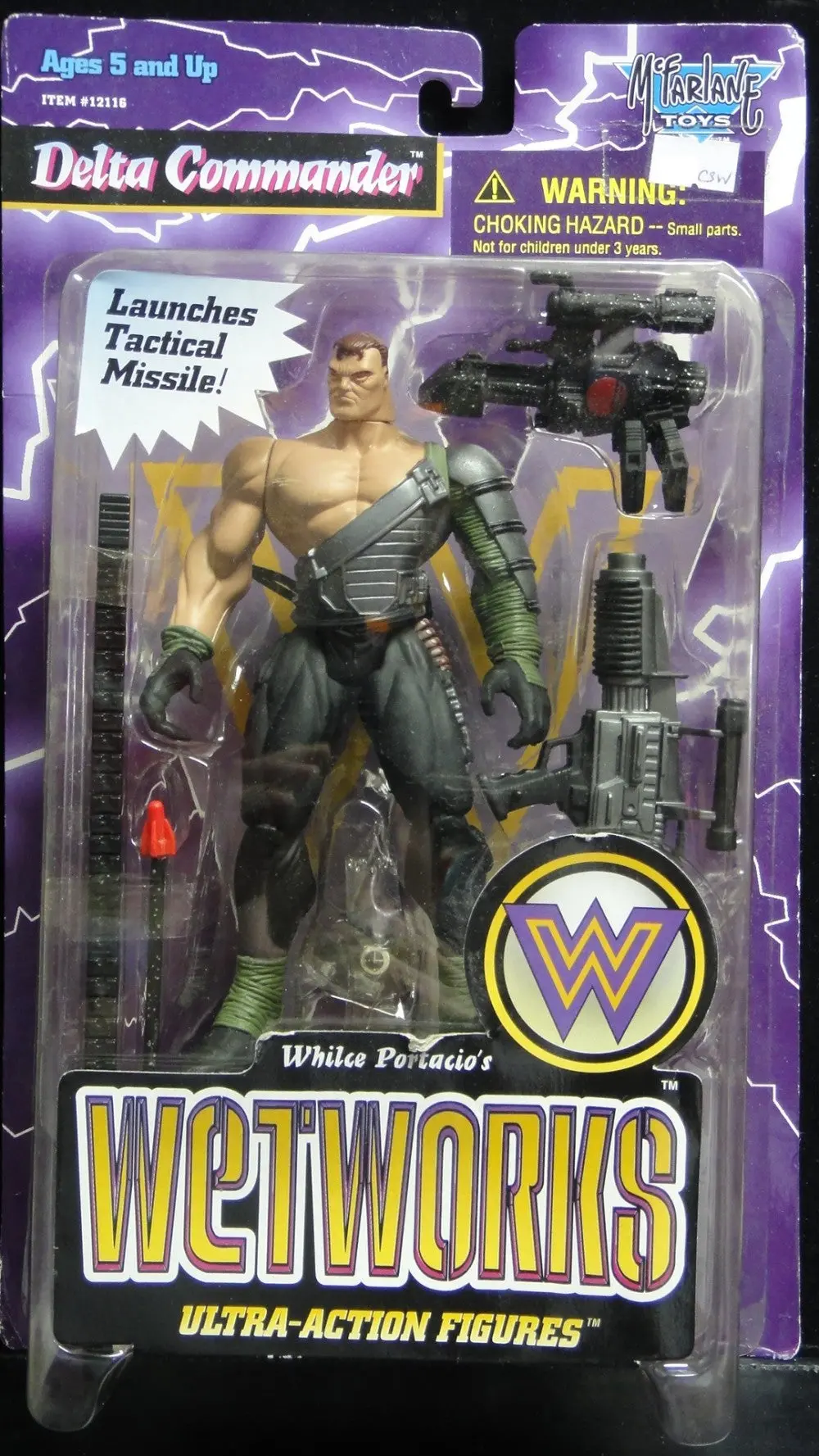 Mcfarlane Toys Whilce Portacio's Wetworks Ultra-Action Figures Series 2 Delta Commander In Black (Csw-12116) 1