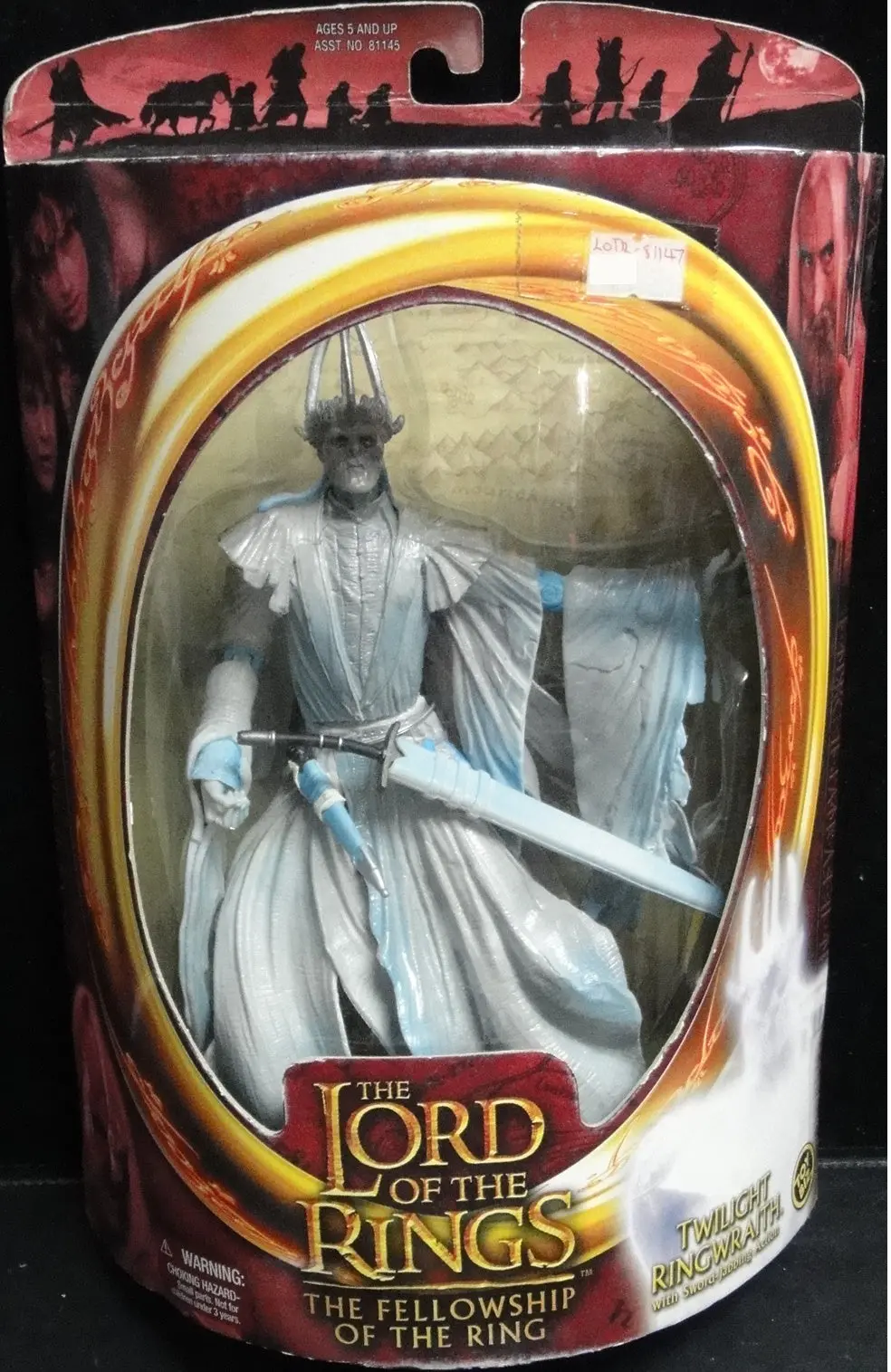 Toy Biz 魔戒首部曲 魔戒現身 戒靈王 The Lord Of The Rings The Fellowship Of The Ring Twilight Ringwraith With Sword-Jabbing Action (Lotr-81147) 1115531677 1
